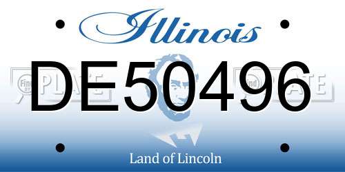 DE50496 Illinois License Plate