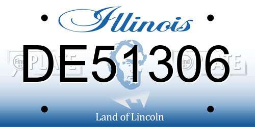 DE51306 Illinois License Plate