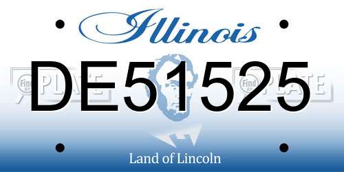 DE51525 Illinois License Plate