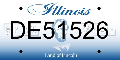 DE51526 Illinois License Plate