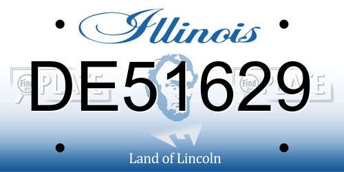 DE51629 Illinois License Plate