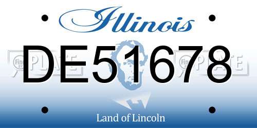 DE51678 Illinois License Plate