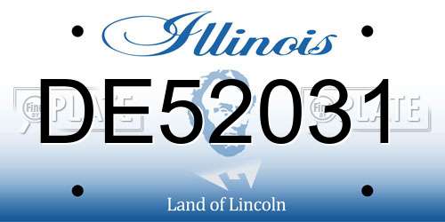 DE52031 Illinois License Plate