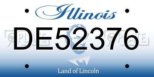 DE52376 Illinois License Plate