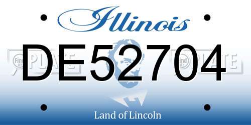 DE52704 Illinois License Plate