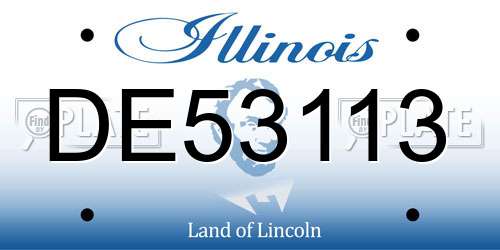 DE53113 Illinois License Plate