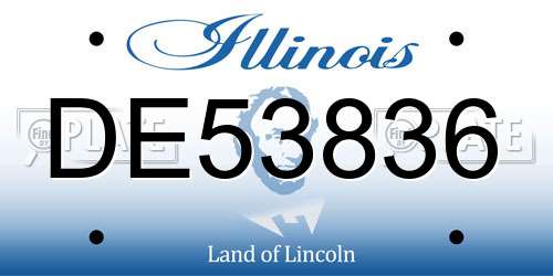 DE53836 Illinois License Plate