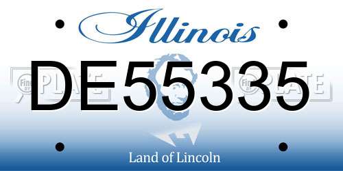 DE55335 Illinois License Plate