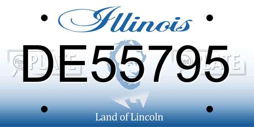 DE55795 Illinois License Plate