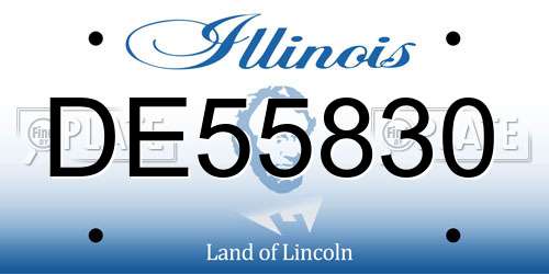 DE55830 Illinois License Plate