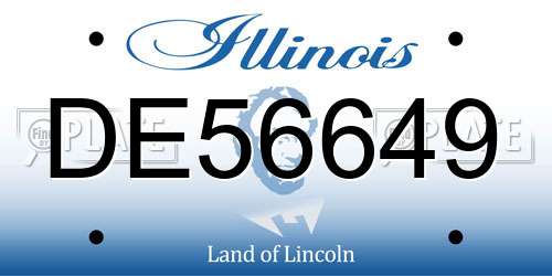 DE56649 Illinois License Plate