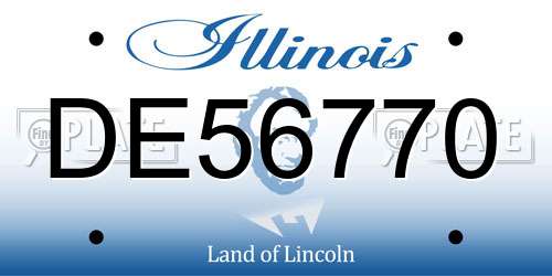 DE56770 Illinois License Plate