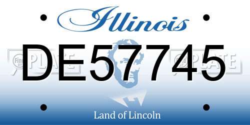 DE57745 Illinois License Plate