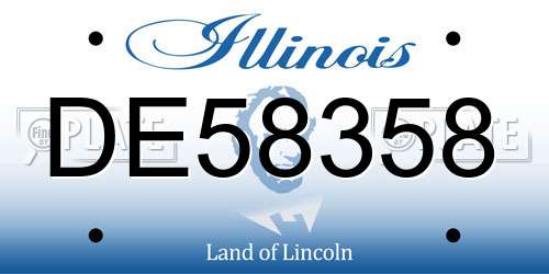 DE58358 Illinois License Plate