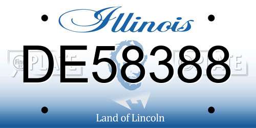 DE58388 Illinois License Plate