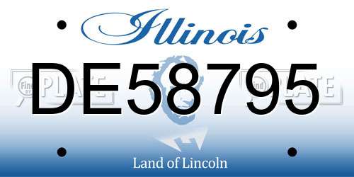 DE58795 Illinois License Plate