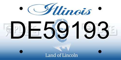 DE59193 Illinois License Plate