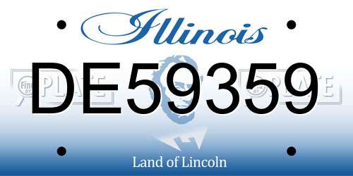DE59359 Illinois License Plate