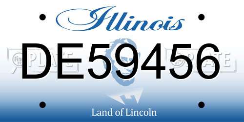 DE59456 Illinois License Plate