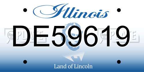 DE59619 Illinois License Plate