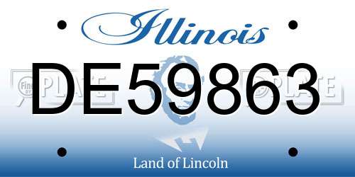 DE59863 Illinois License Plate