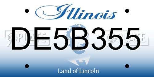 DE5B355 Illinois License Plate