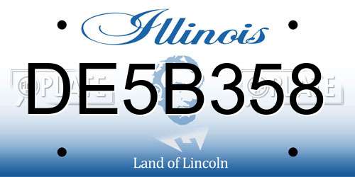 DE5B358 Illinois License Plate