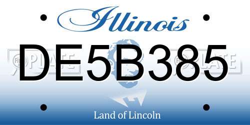 DE5B385 Illinois License Plate