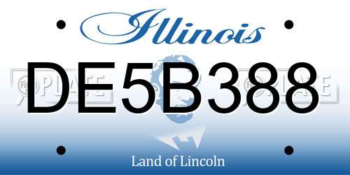 DE5B388 Illinois License Plate