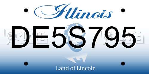 DE5S795 Illinois License Plate