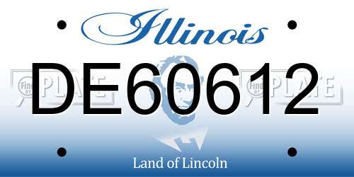 DE60612 Illinois License Plate