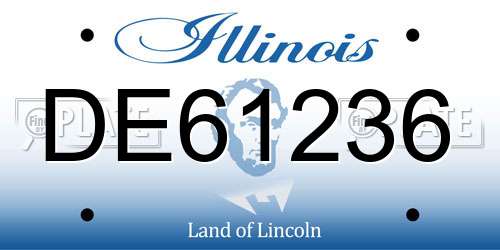DE61236 Illinois License Plate