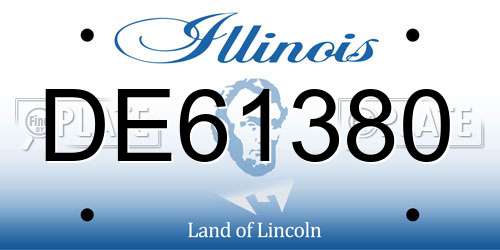DE61380 Illinois License Plate