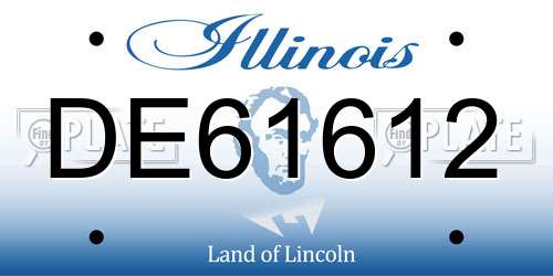 DE61612 Illinois License Plate