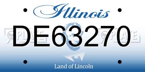 DE63270 Illinois License Plate
