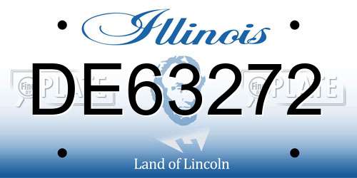 DE63272 Illinois License Plate