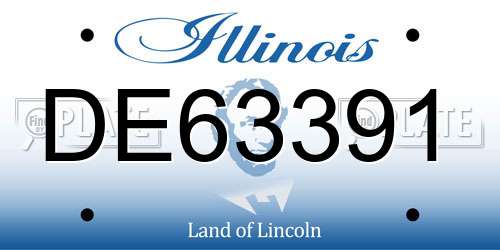 DE63391 Illinois License Plate