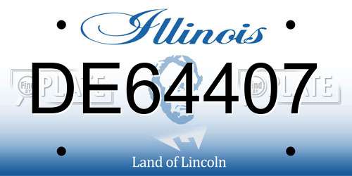 DE64407 Illinois License Plate