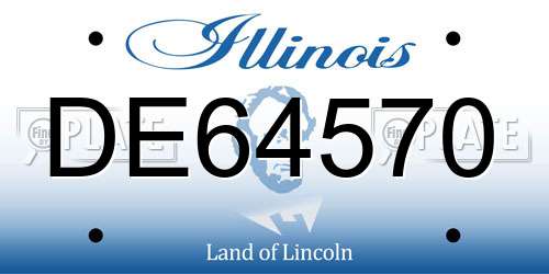 DE64570 Illinois License Plate