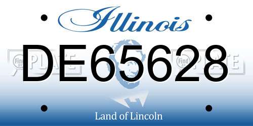 DE65628 Illinois License Plate