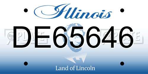 DE65646 Illinois License Plate