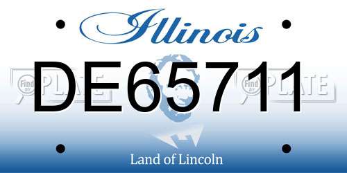 DE65711 Illinois License Plate