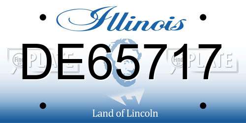 DE65717 Illinois License Plate