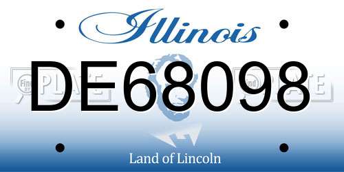 DE68098 Illinois License Plate