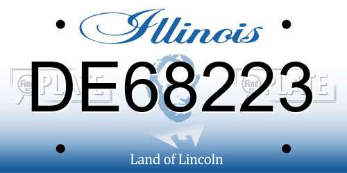 DE68223 Illinois License Plate