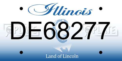 DE68277 Illinois License Plate