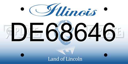 DE68646 Illinois License Plate
