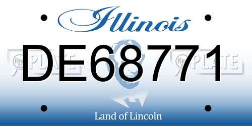 DE68771 Illinois License Plate