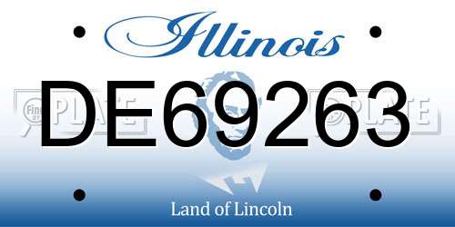 DE69263 Illinois License Plate