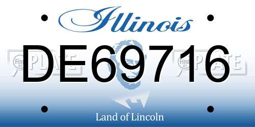 DE69716 Illinois License Plate